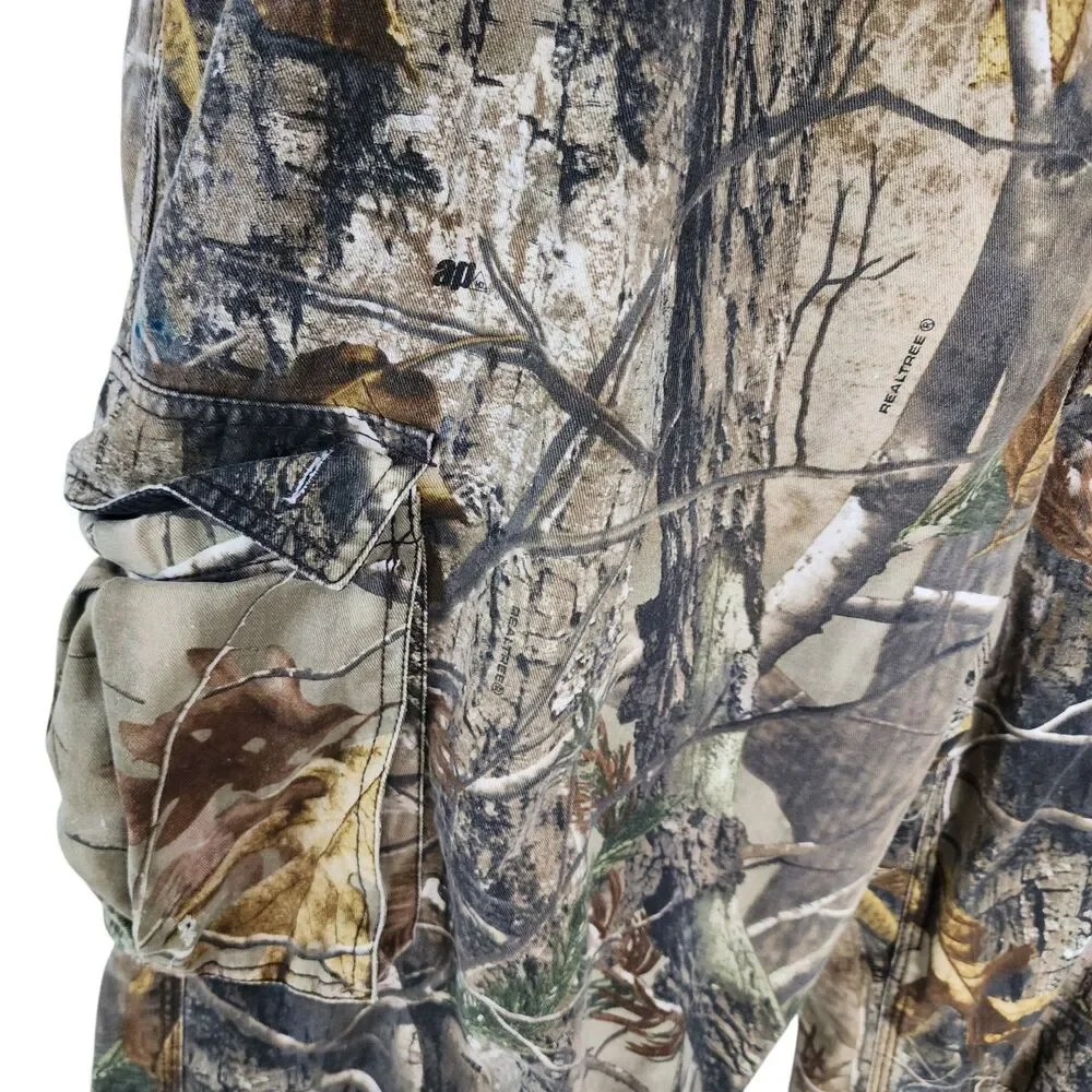 Walls Realtree AP Camo Cargo Pants Mens XL Regular Hunting Fishing 100% Cotton